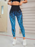 Seamless Printed High Waist Active Leggings - Odaingerous